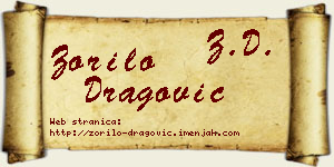 Zorilo Dragović vizit kartica